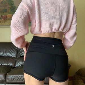 High rise lululemon boogie shorts, reversible sz 4